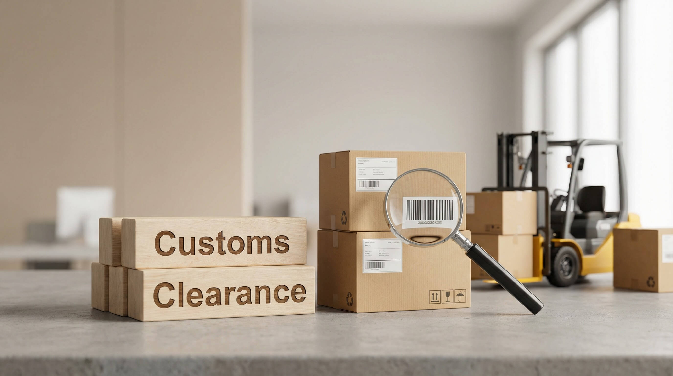 Courier holding box with Kohl & Partner logos